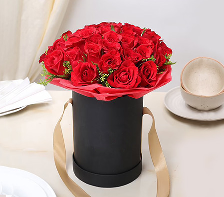 Red Roses in a Box