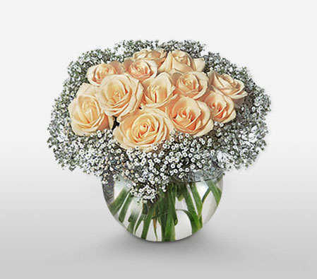 Dazzler-Peach,Rose,Arrangement